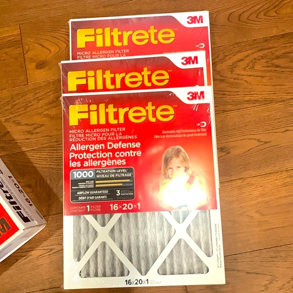 Filtrete 3 new furnace filters  16 x 20 x 1 inches - Picture 1 of 3